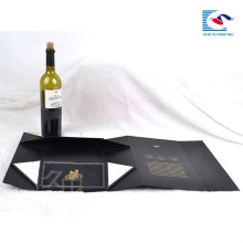 Atacado Luxo personalizado cartão dobrável caixa de presente magnética embalagem vinho